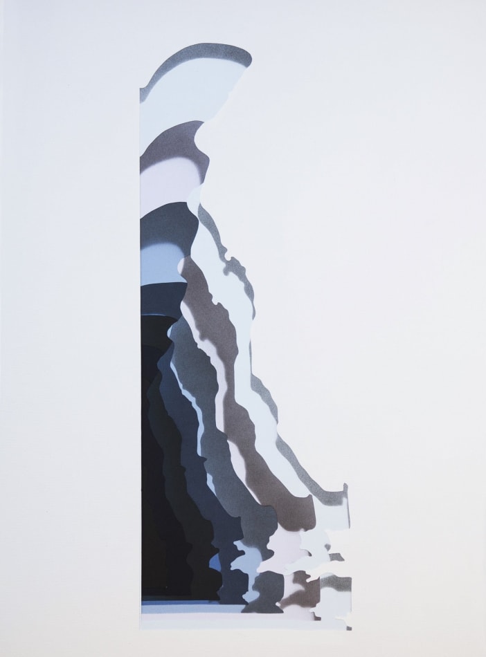 1010 abstract painting gray detail