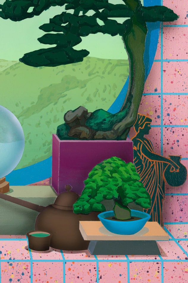 detail shot of painting