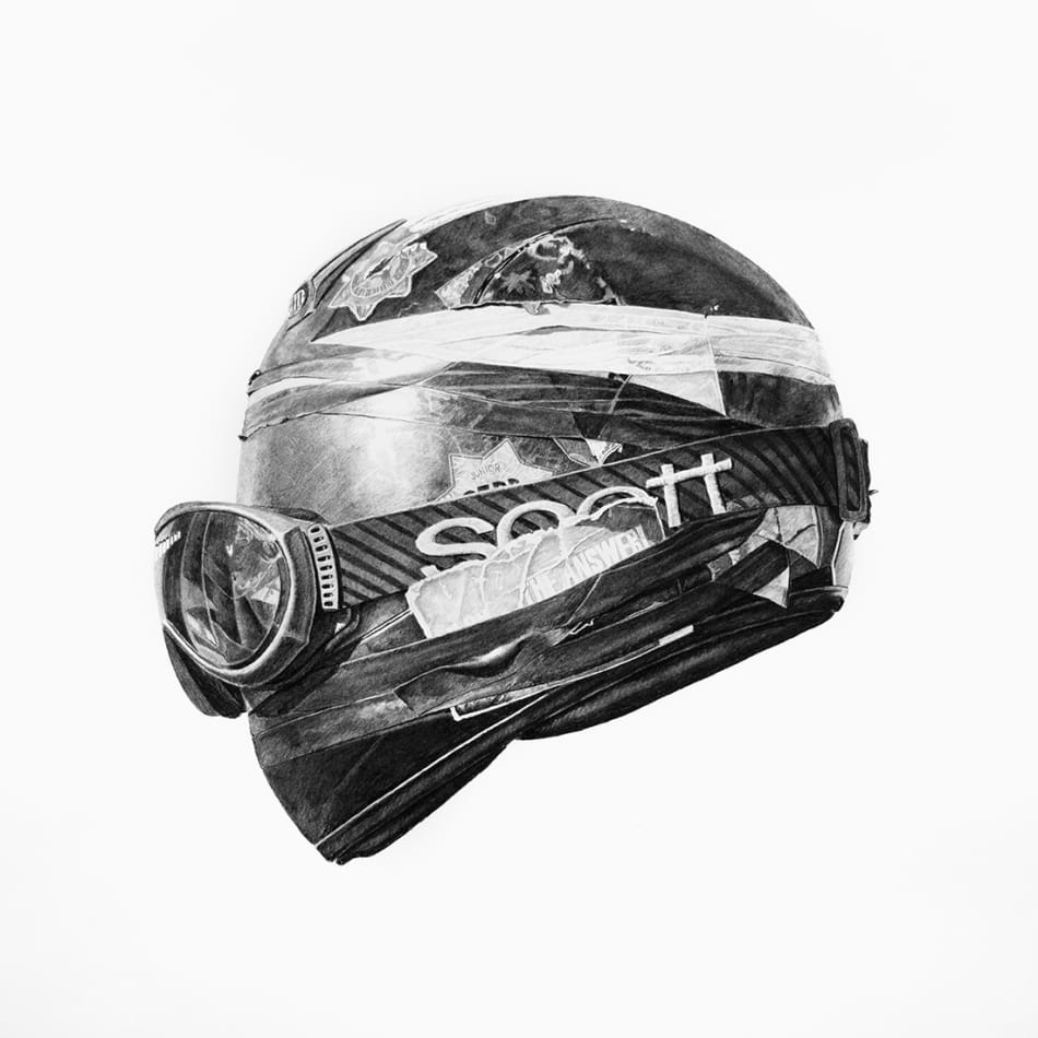 Joel Daniel Phillips, Spaceman O.T. #7 & Spaceman's Helmet (Diptych), 2016