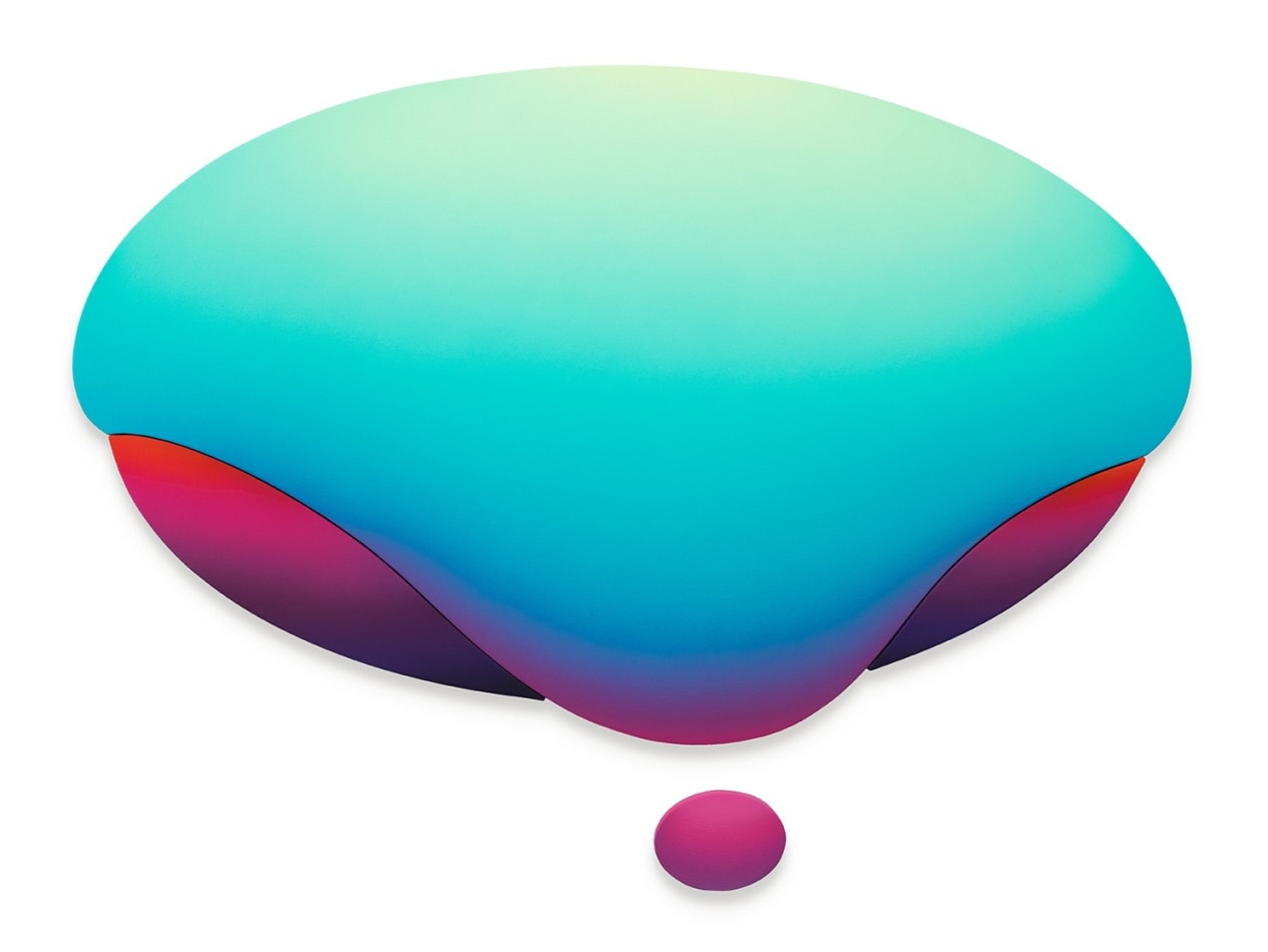 Jan Kaláb circular purple gradient object with dripping blue gradient object