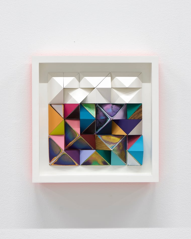 Sean Newport abstract colorful wall sculpture