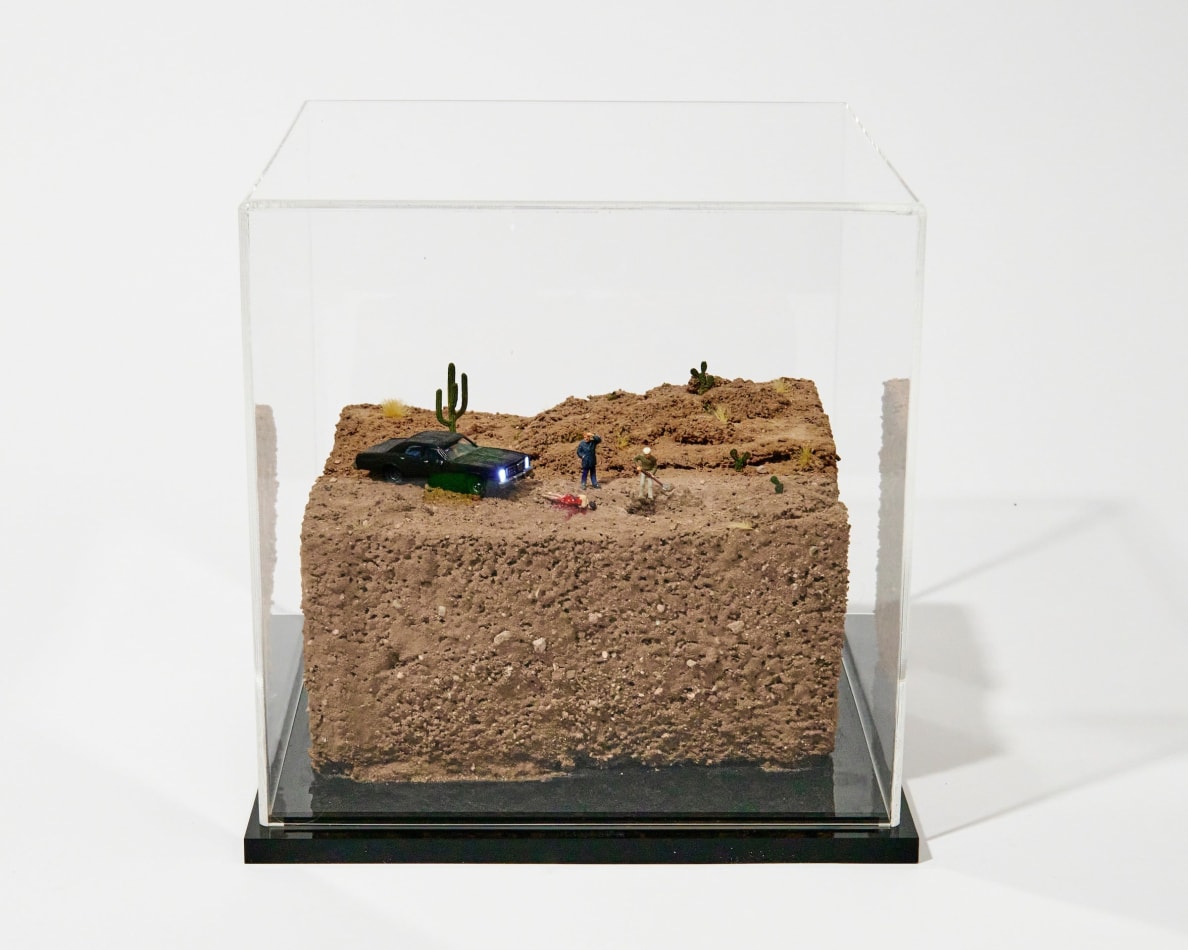 Abigail Goldman's sculpture of desert murder scene