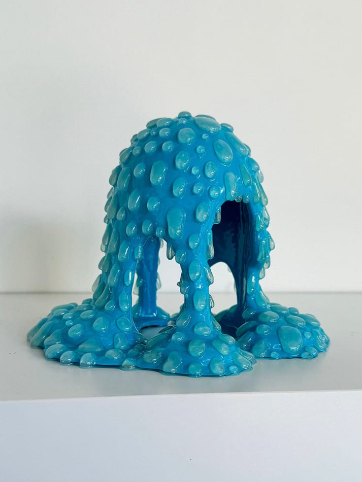 abstract brightly colored dripping sculpture by Dan Lam