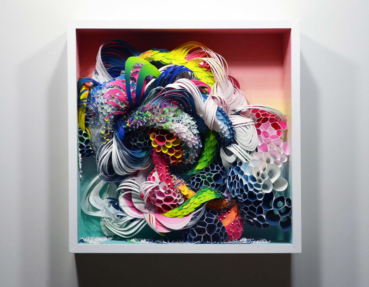 Crystal Wagner colorful biomorphic paper sculpture