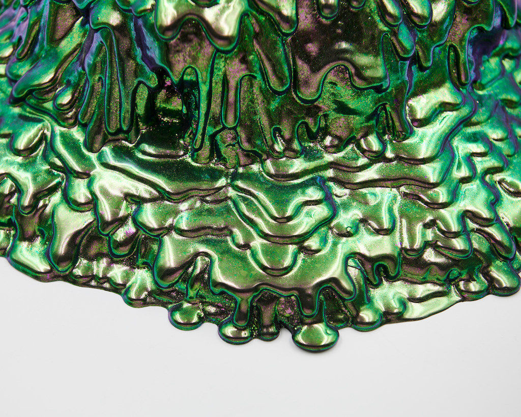 Dan Lam green blob sculpture detail