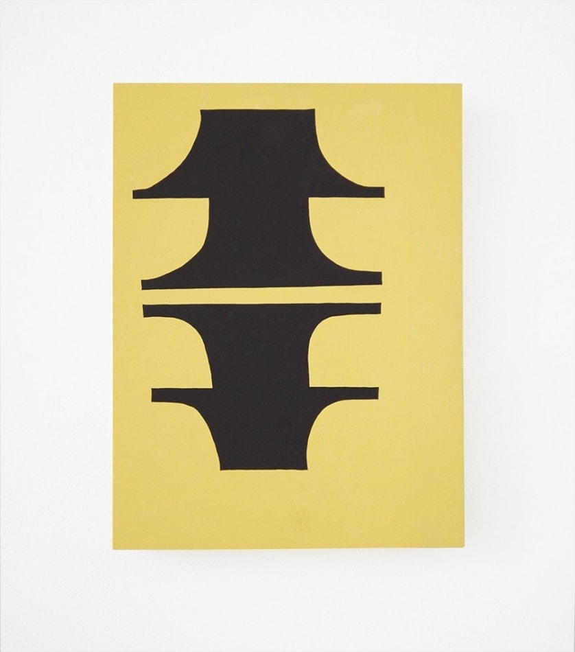 Steuart Pittman minimal painting with black shapes