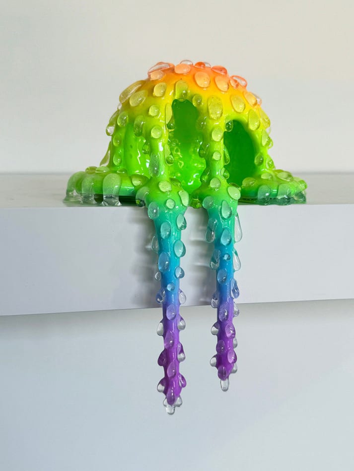 abstract brightly colored dripping sculpture by Dan Lam