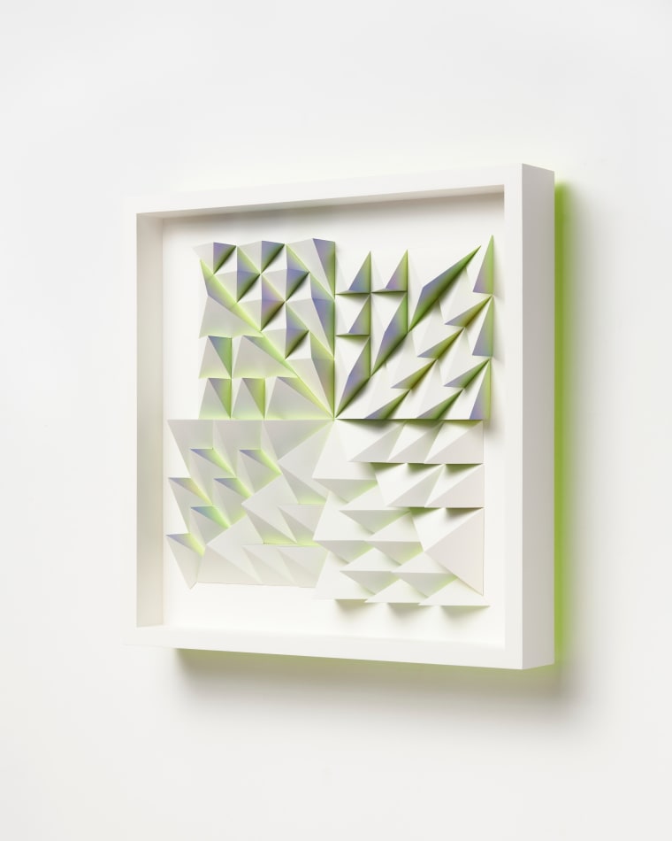wooden wall sculpture by sean newport - green