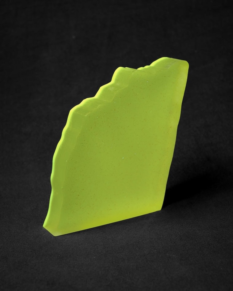 Rachel Strum resin neon sculpture abstract - yellow