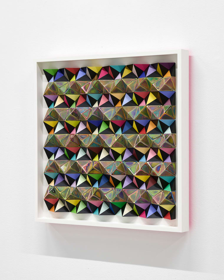 Sean Newport abstract colorful wall sculpture