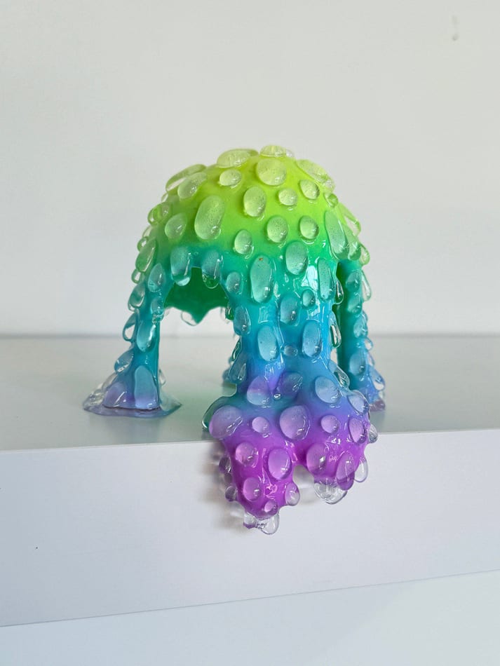 abstract brightly colored dripping sculpture by Dan Lam