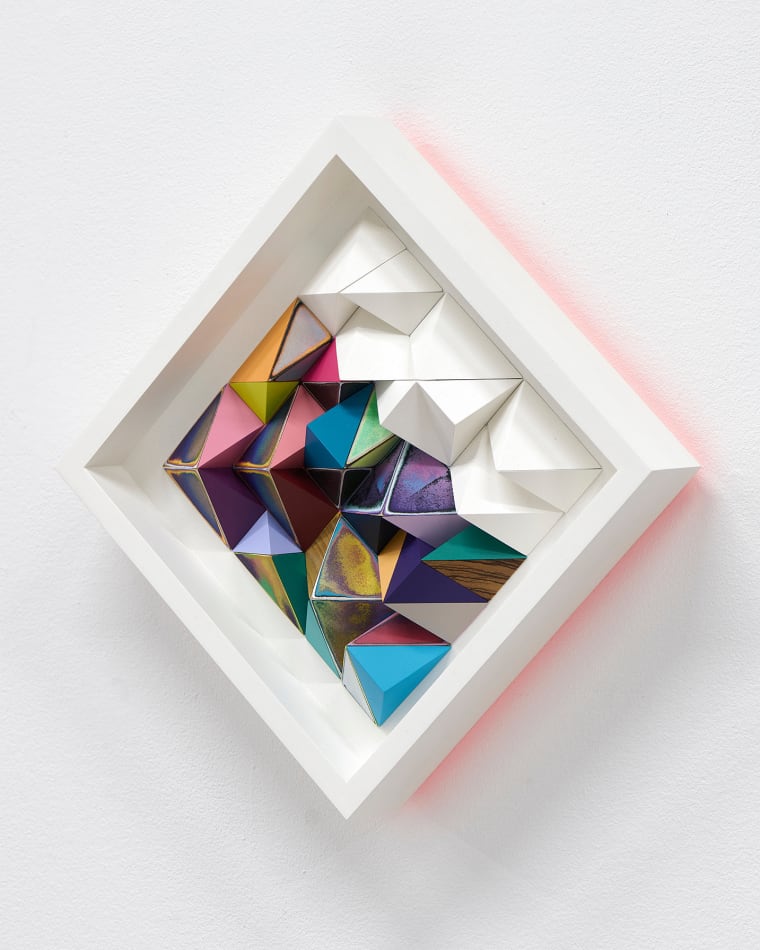Sean Newport abstract colorful wall sculpture