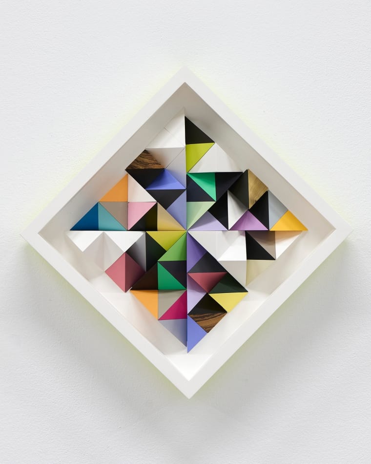 Sean Newport abstract colorful wall sculpture