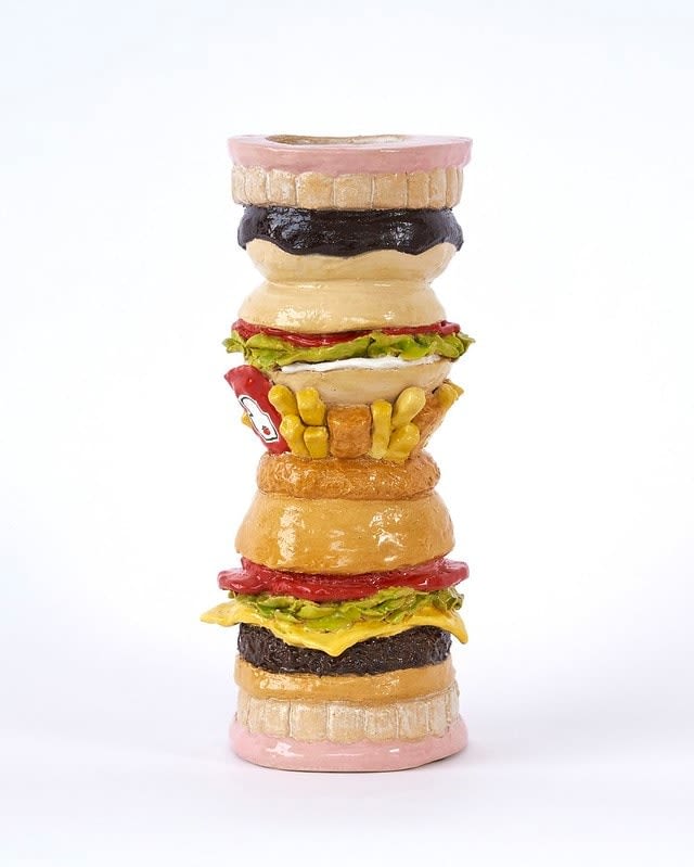 Lindsey Lou Howard's vase made of fast foods