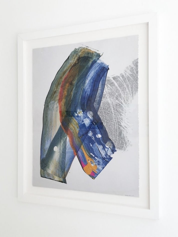 Heather Day abstract painting framed