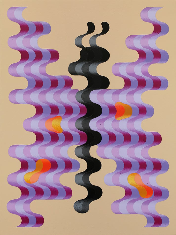 abstracted painting of a butterfly