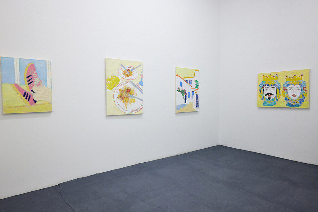 Installation photo of Michael McGregor paintings