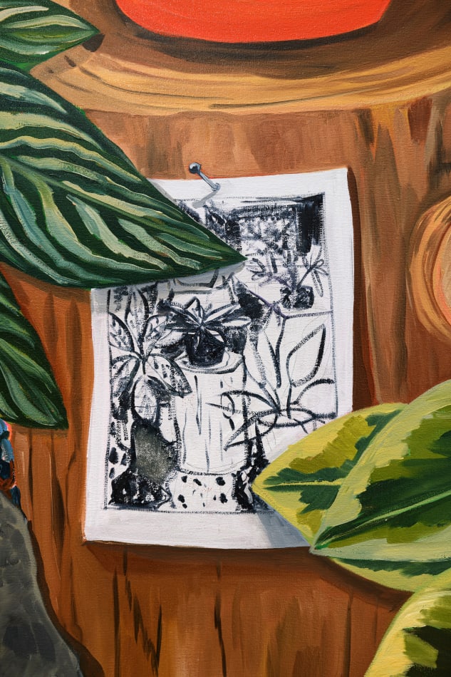 Anna Valdez - colorful oil painting with plants