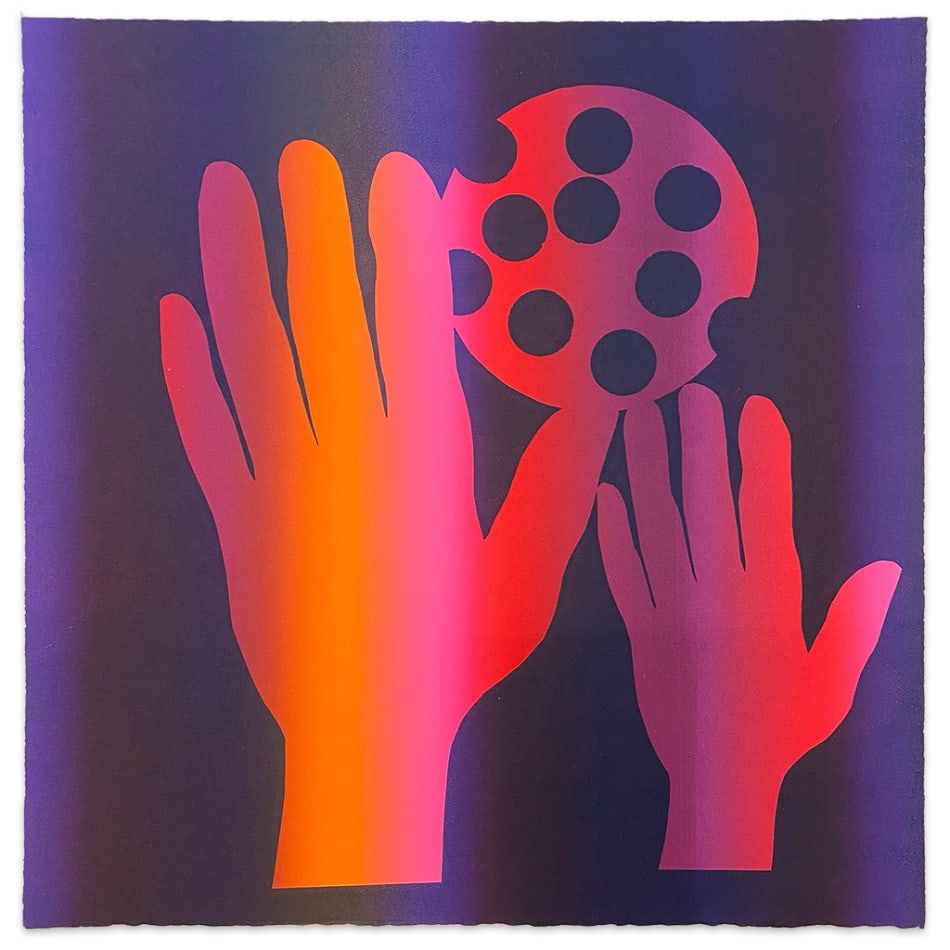 Karen Lederer hands monoprint