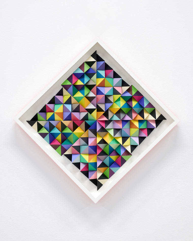 Sean Newport abstract colorful wall sculpture