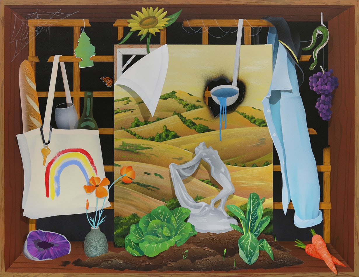 still life with various items