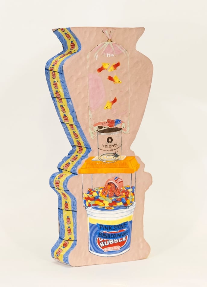 Sarah Allwine's sculpture of a bubblegum dispenser