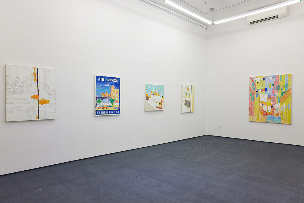 Photograph of Michael McGregor's paintings installed at the New York gallery space
