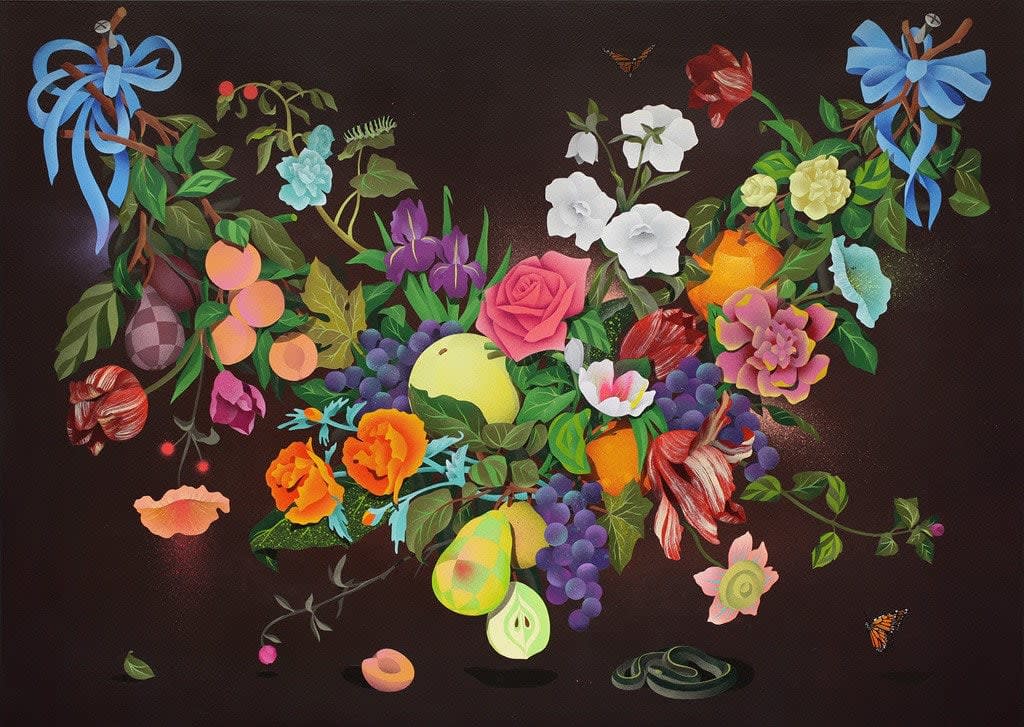 Casey Gray painting of florals