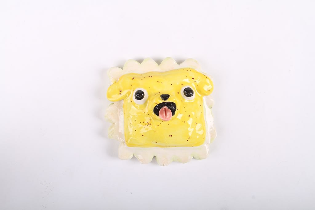Katie Kimmel, Stamp (yellow dog), 2020