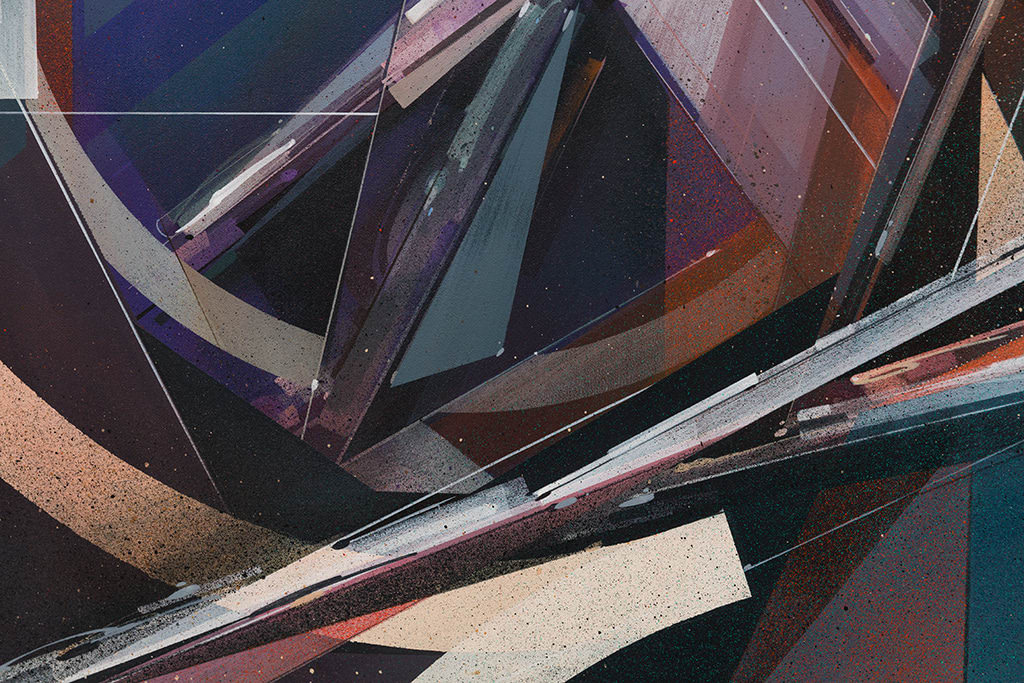 Augustine Kofie abstract painting detail