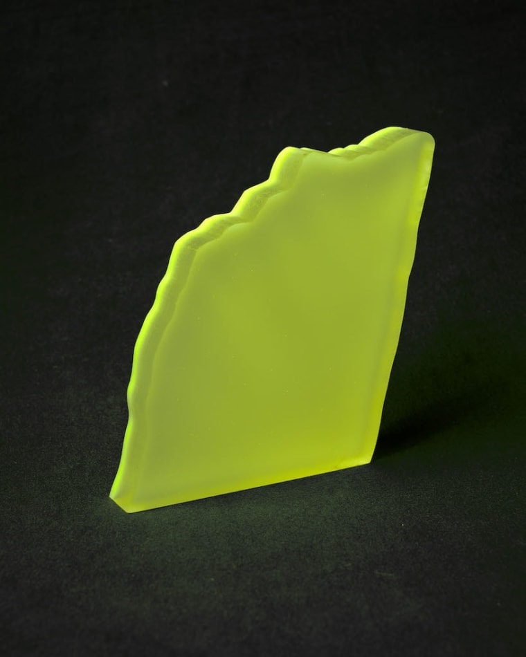 Rachel Strum resin neon sculpture abstract - yellow
