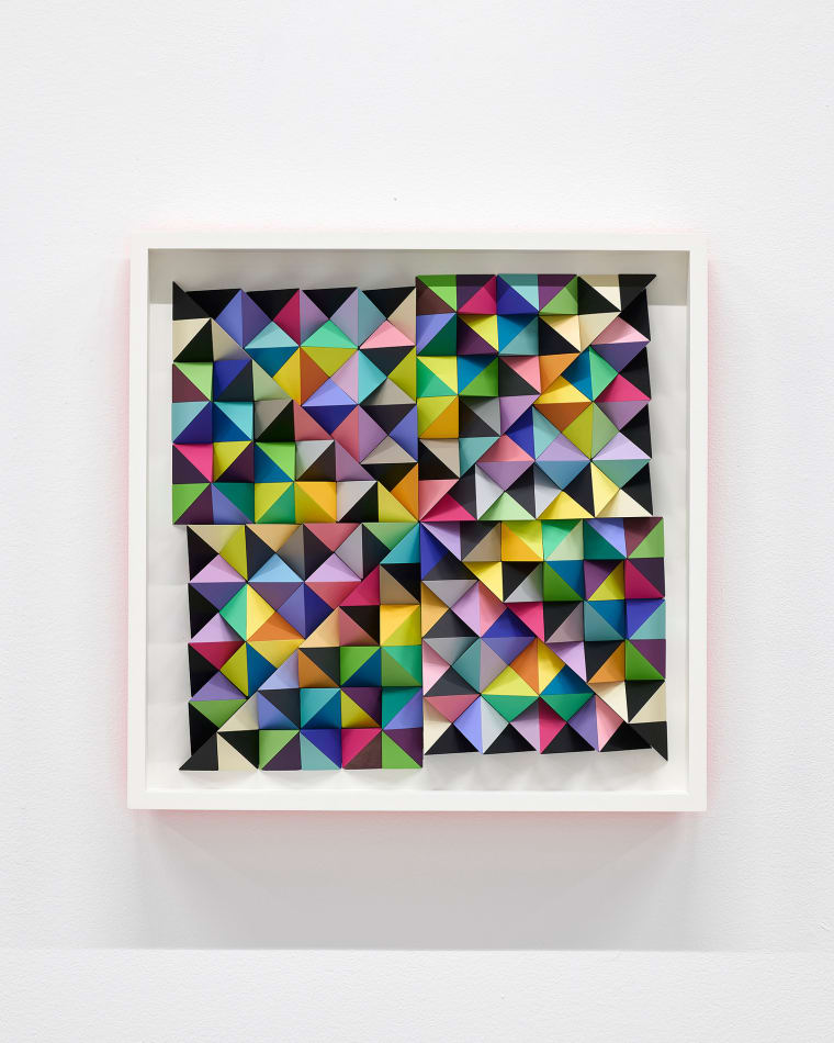 Sean Newport abstract colorful wall sculpture