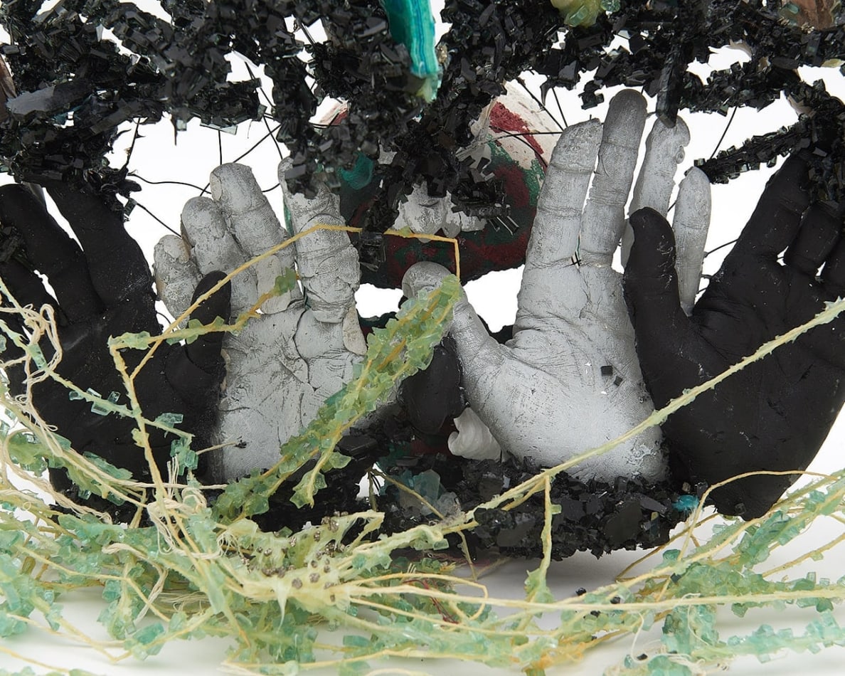 Lucien Shapiro, Two Rights and Two Lefts Make a 2 Shape Nest Healing and Bowing to Her Time Performance Mask, 2019