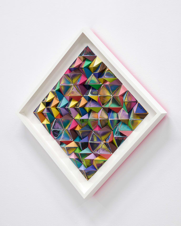 Sean Newport abstract colorful wall sculpture