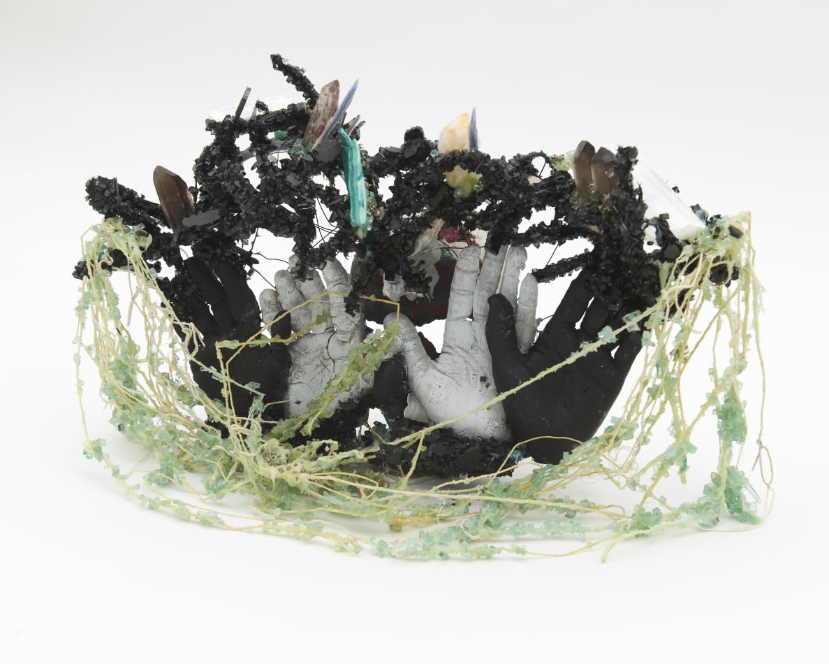 Lucien Shapiro, Two Rights and Two Lefts Make a 2 Shape Nest Healing and Bowing to Her Time Performance Mask, 2019