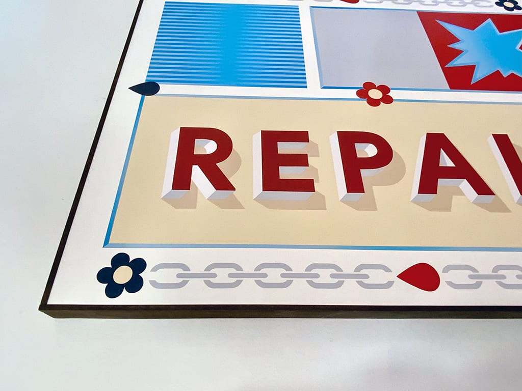 Trevor Wheatley, 'Repair 2' for 'A Sign of The Times' group exhibition (alternate view)