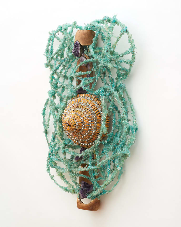 Lucien Shapiro, Two Bodies Fused at a Belly of Birthed Intention Yet Whispered in Silence Angel Spirit Totem, 2019