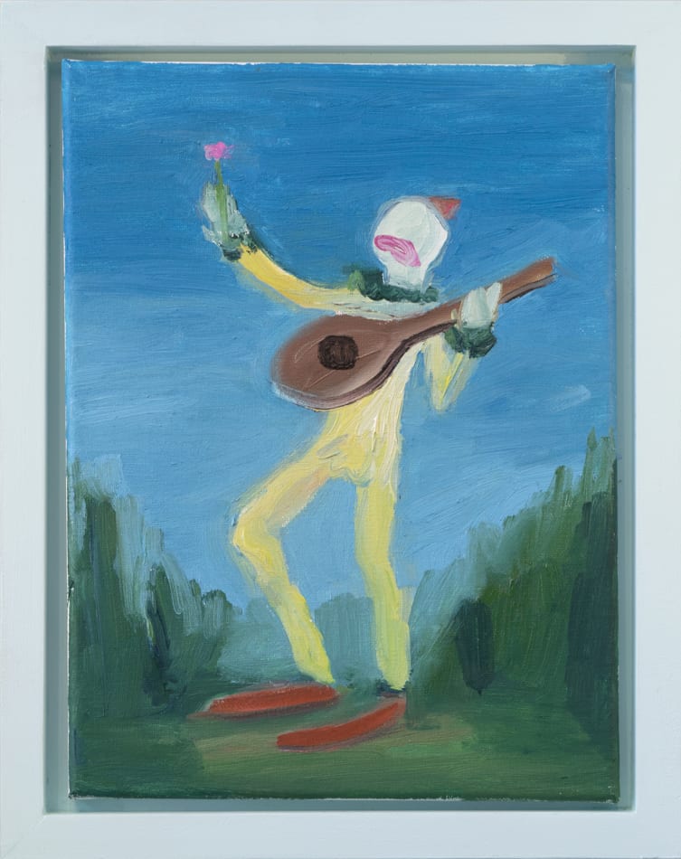 Corey K. Lamb - colorful clown playing a lute