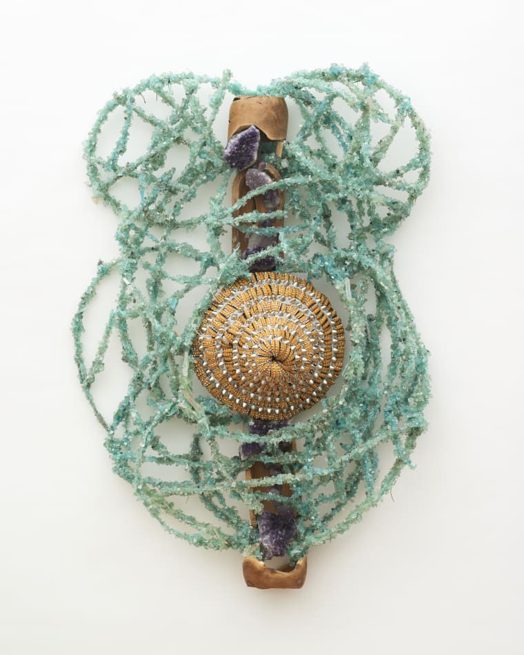Lucien Shapiro, Two Bodies Fused at a Belly of Birthed Intention Yet Whispered in Silence Angel Spirit Totem, 2019