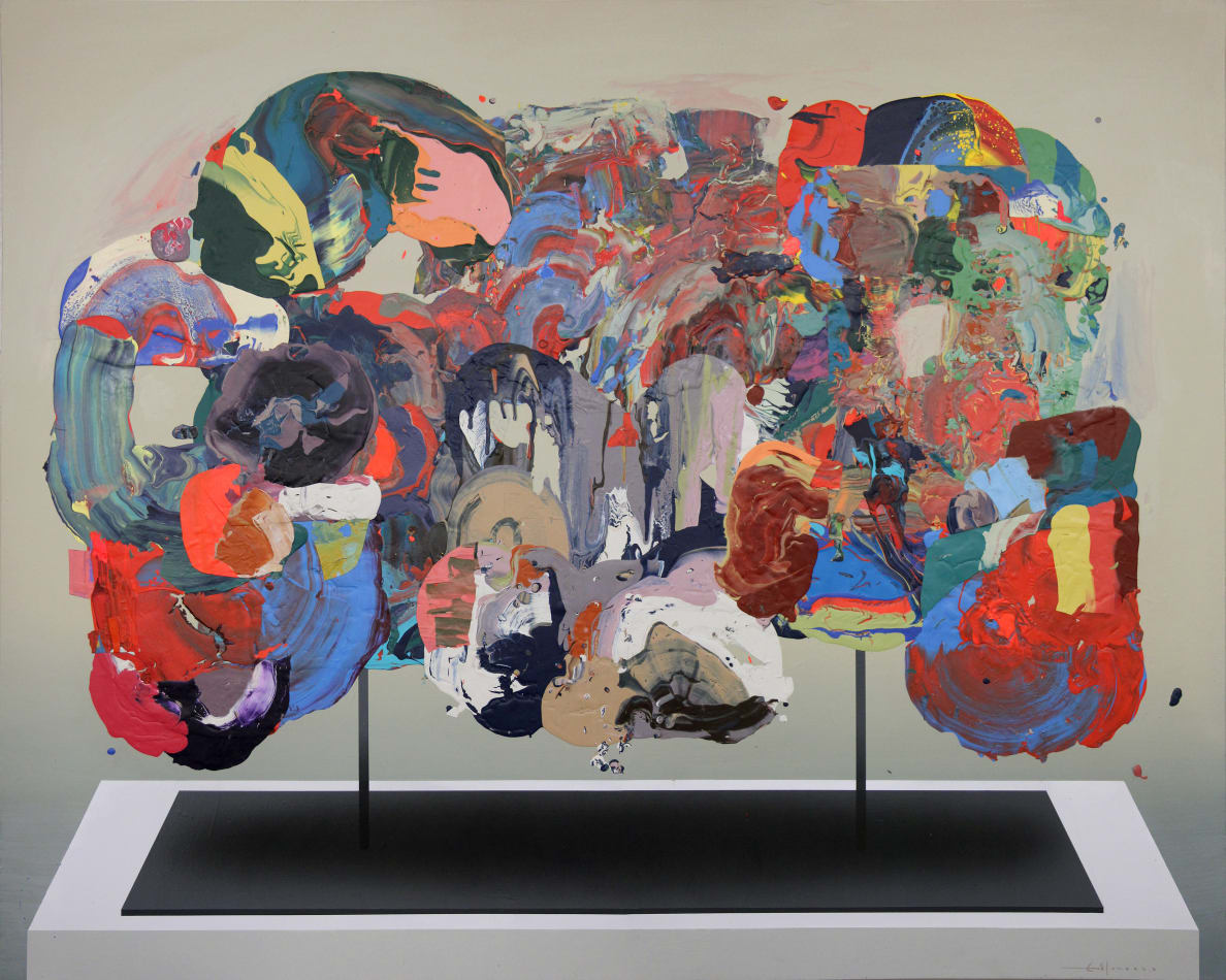 Erik Jones painting of abstract colors