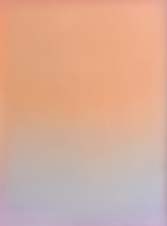 Peter Gronquist abstract painting of gradient going from orange to purple