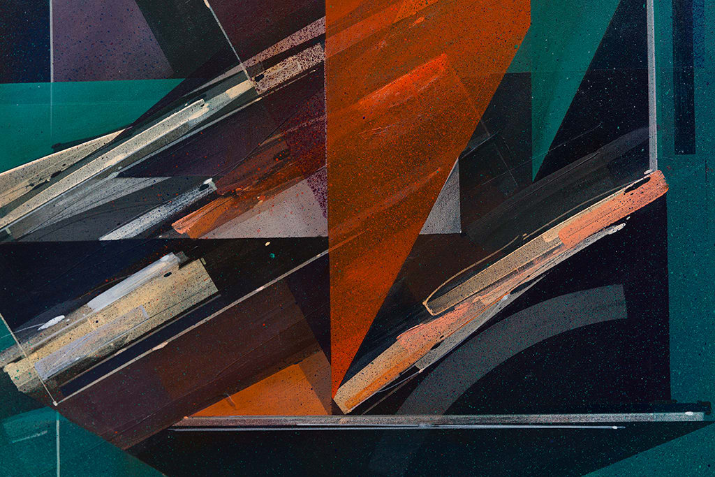 Augustine Kofie abstract painting detail