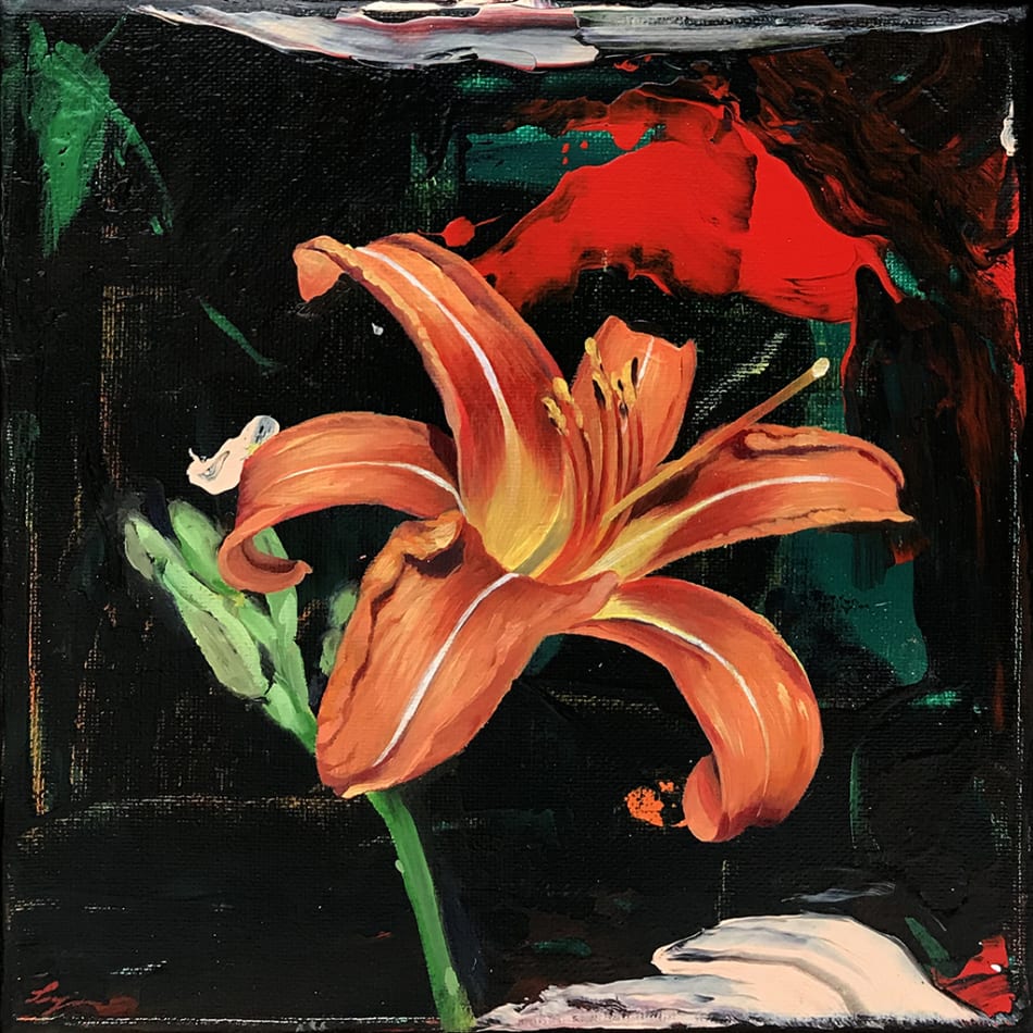 Louise Jones painting of Tiger lily