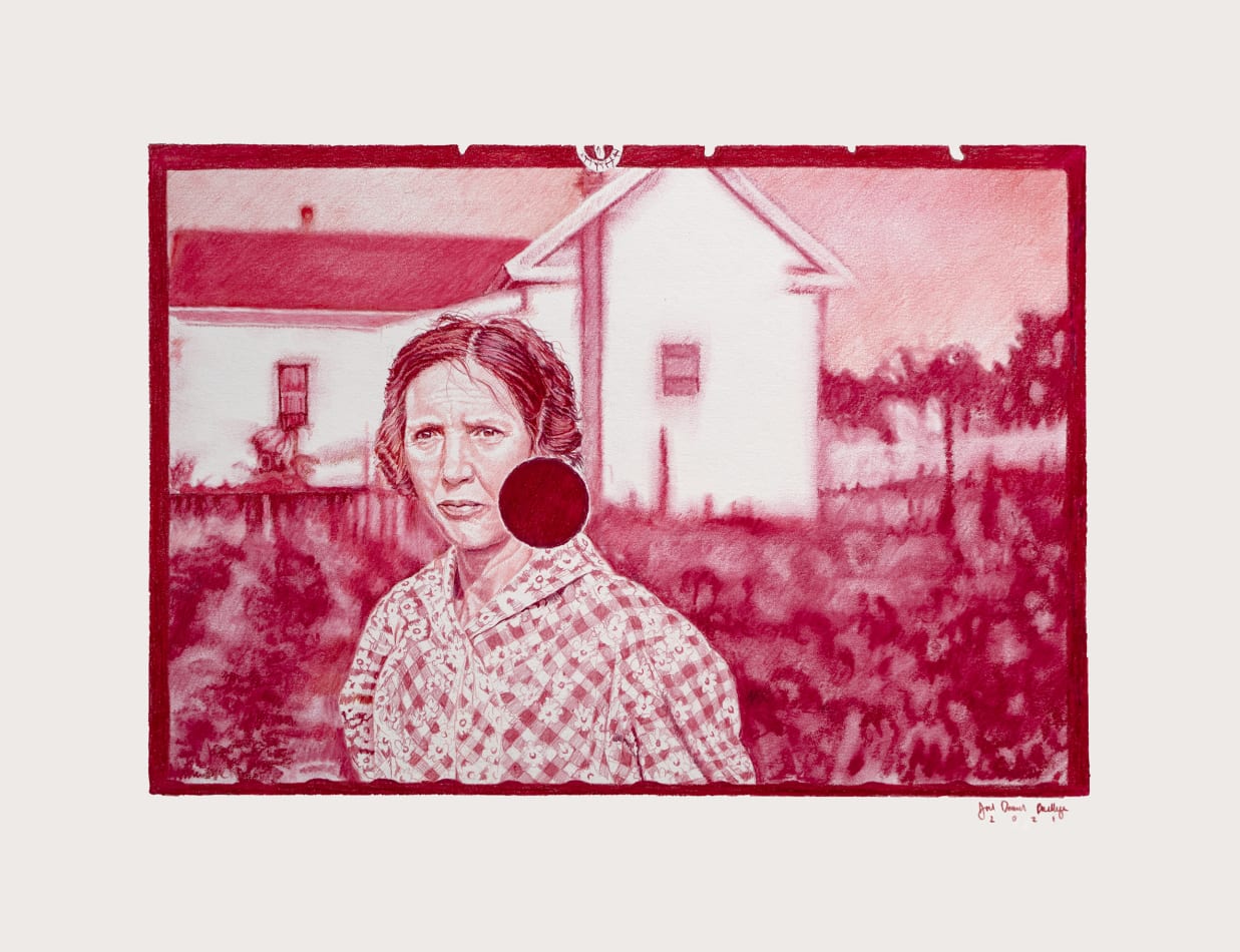 Joel Daniel Phillips red pencil drawing