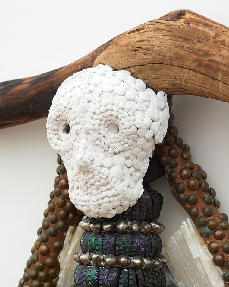 Lucien Shapiro, Floating on a Pyramid Below a Golden Tipped Moon Spirit Totem, 2019