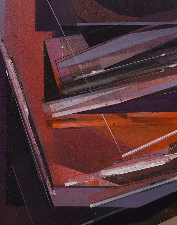 Augustine Kofie abstract painting detail