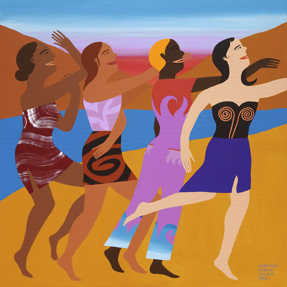 Chelsea Wong painting of women dancing