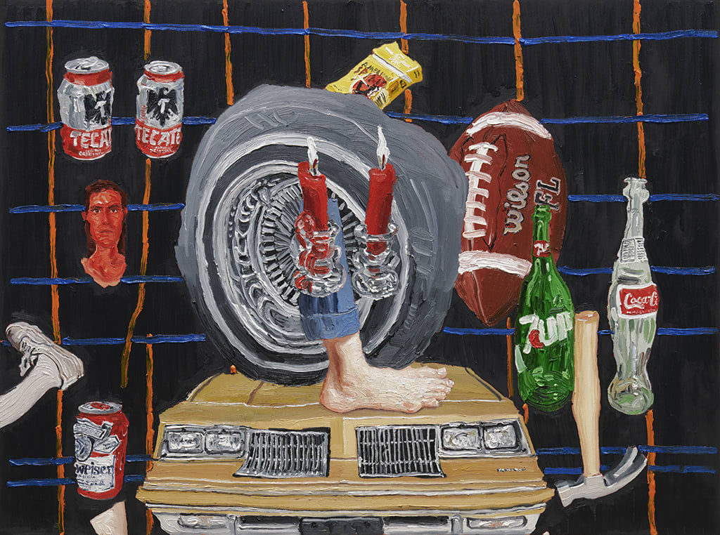 Emilio Villalba objects painting
