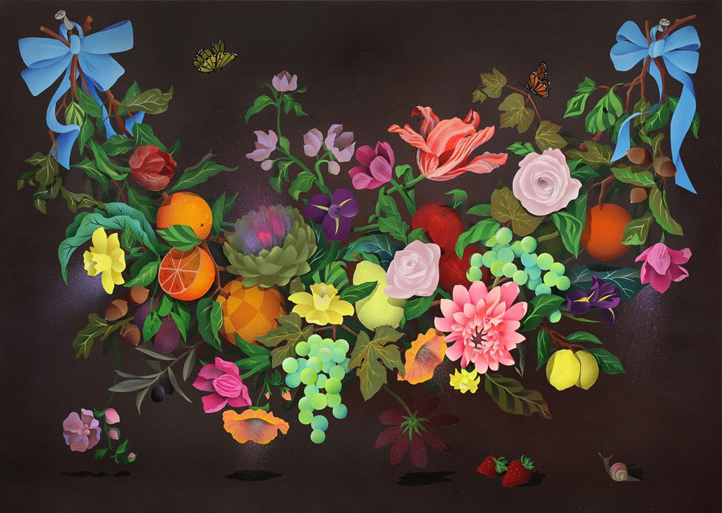 Casey Gray painting of florals