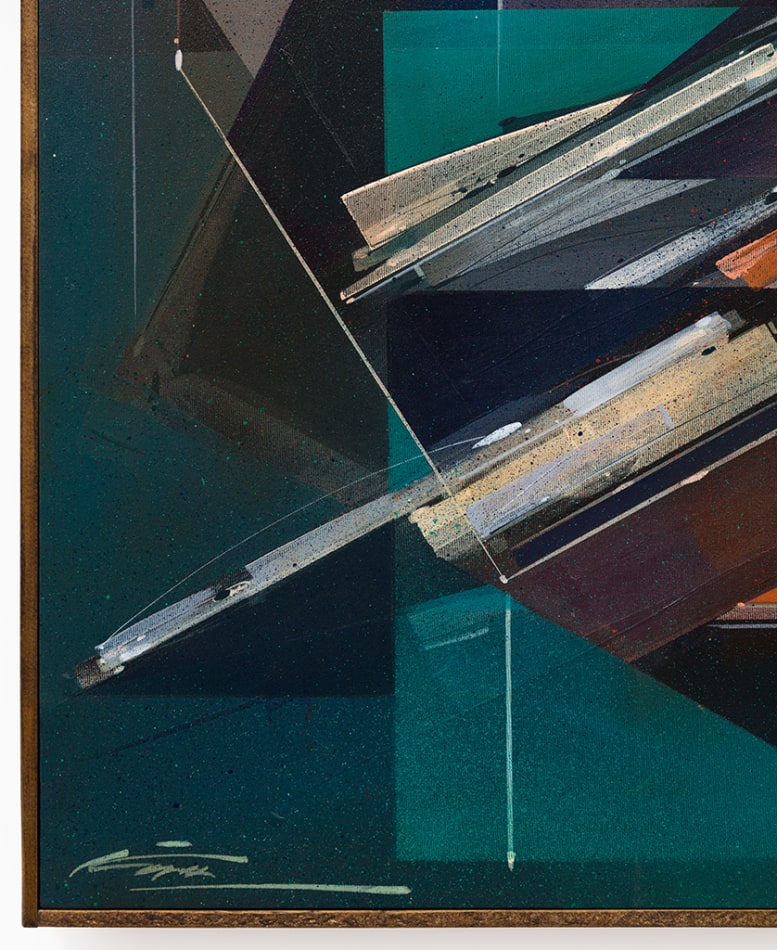 Augustine Kofie abstract painting detail